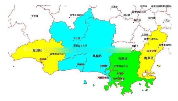 三亚市行政区划图